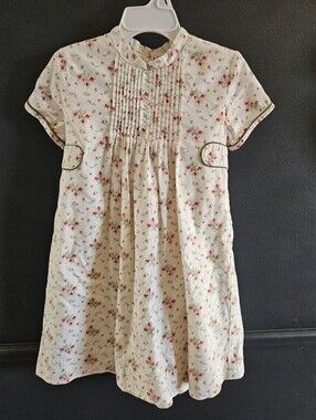 Girls Neck & Neck Floral Dress | Size 4Y-5Y | Cottagecore Vintage Style